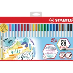 Stabilo - Pen 68 Brush, Set in scatola di metallo