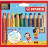 Stabilo - Woody 3 in 1, set di matite e temperino