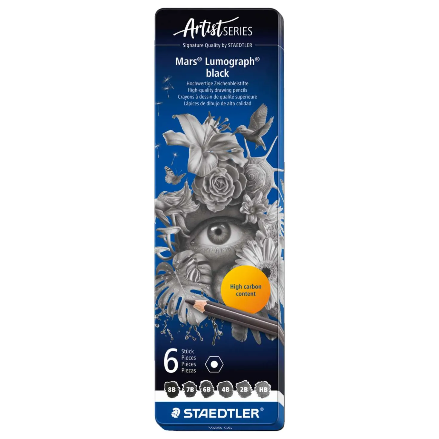 Staedtler - Mars Lumograph Black, Set da 6 matite