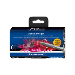 Staedtler - Pigment Arts Pen, Set tematici da 6 Brush Pen 371