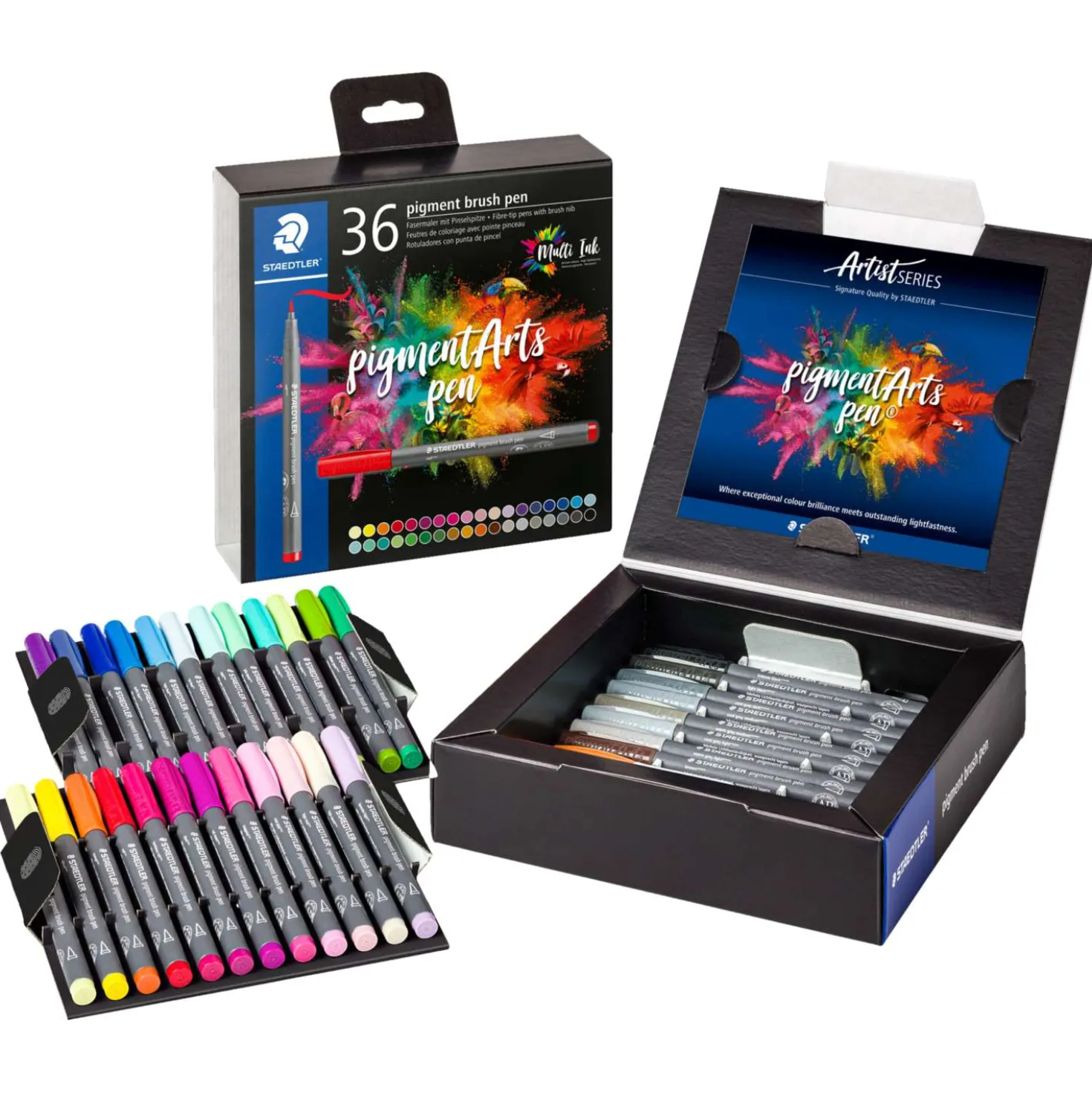 Staedtler - Pigment Arts Pen, Set completo da 36 Brush Pen 371