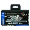 Staedtler - Pigment Arts Pen, Set da 6 Pigment Soft Brush Pen 372