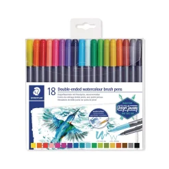 Staedtler - Set di brush pen acquerellabili con doppia punta
