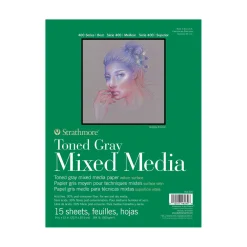 Strathmore - Serie 400, Mixed Media, Blocco per artisti, grigio