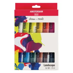 Talens - Amsterdam Standard, Set assortiti di 12 colori acrilici