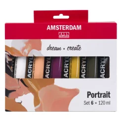 Talens - Amsterdam Standard, Set ritratto 6 x 120 ml