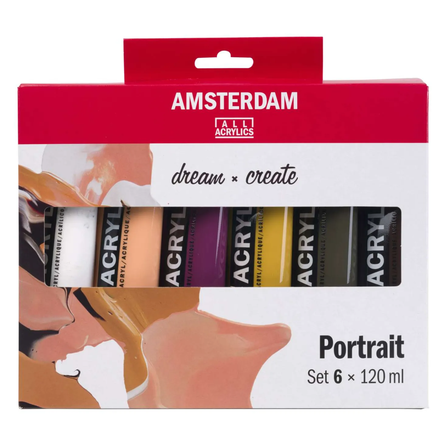Talens - Amsterdam Standard, Set ritratto 6 x 120 ml