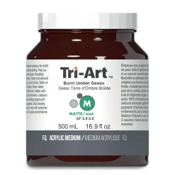 Tri-Art - Gesso, Medium acrilico, matt - burnt umber