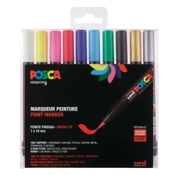 Uni Posca - PCF-350, Set da 10 Brush Marker