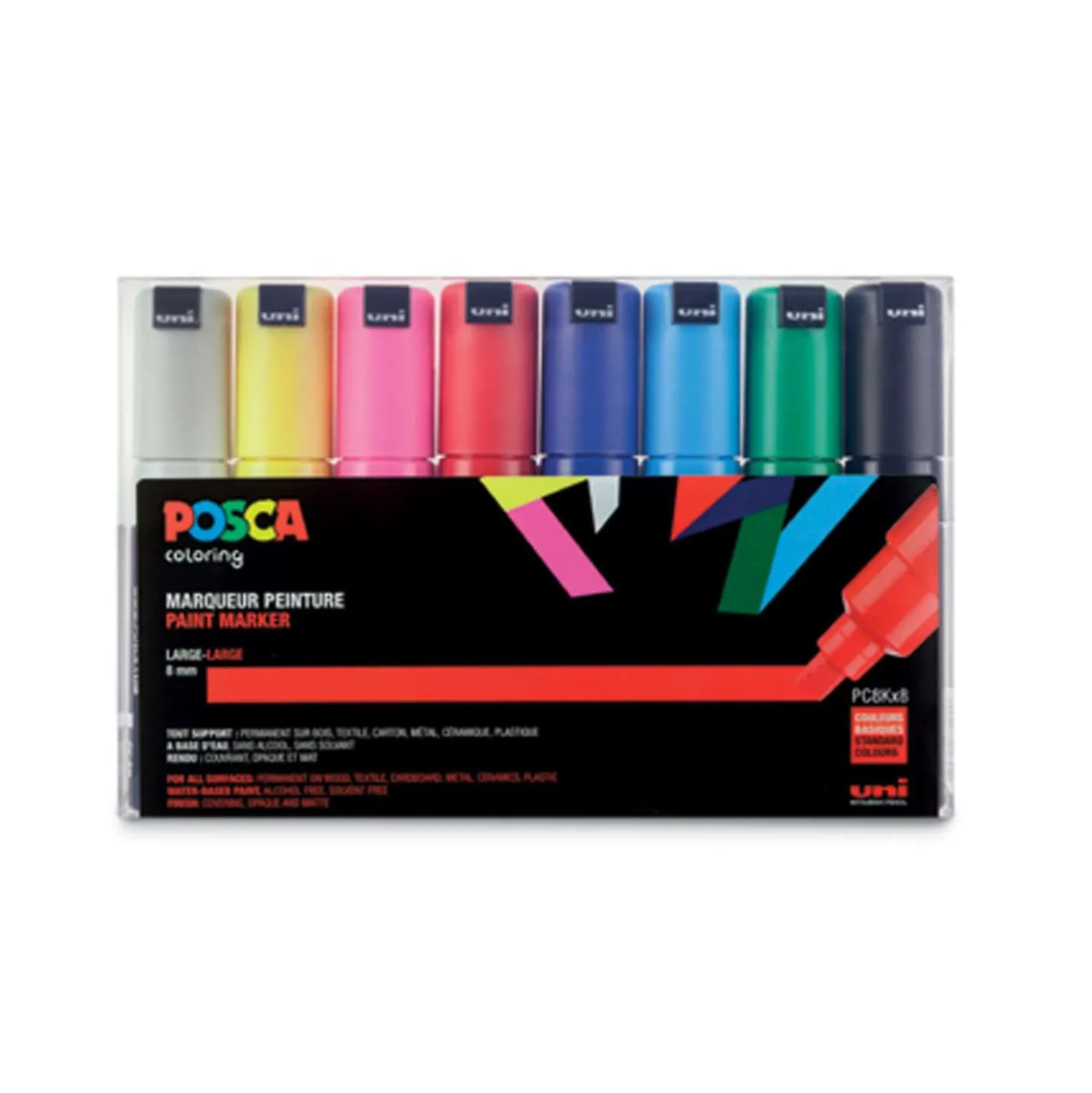 Uni Posca - PC-8K, Set di marker con punta a scalpello