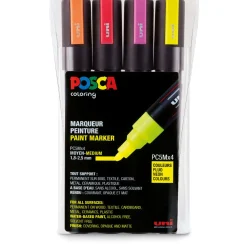 Uni Posca - PC-5M, Set da 4 marker neon