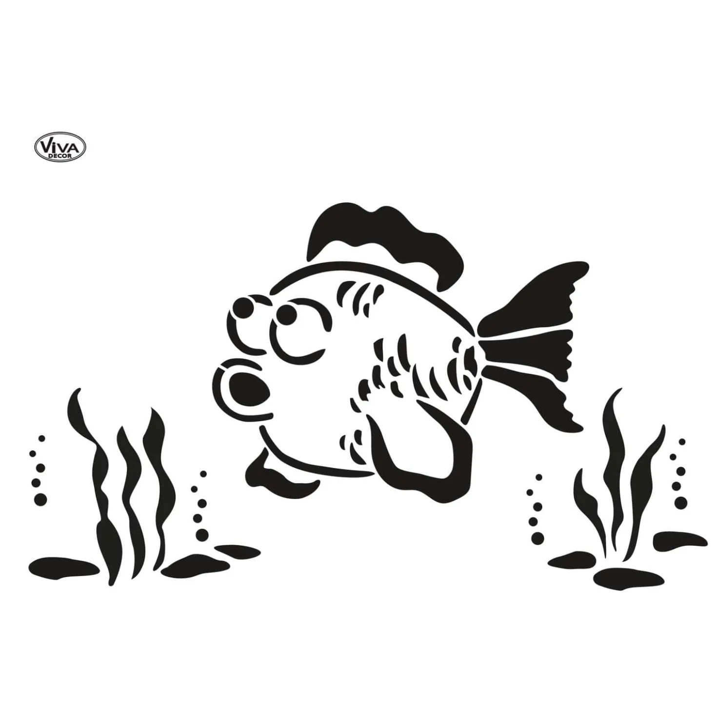 Viva Decor - Stencil per Blob Painting, Pesce