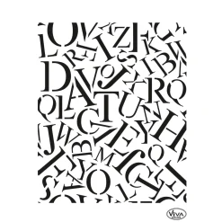 Viva Decor - Stencil universale, Lettere Allover