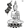 Viva Decor - Stencil universale, Buddah & orchidee