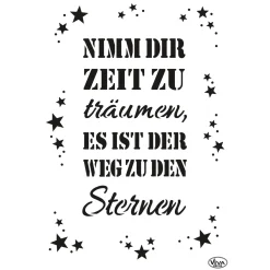 Viva Decor - Stencil universale, Frase in tedesco sui sogni