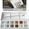 Winsor & Newton - Cotman, Set da viaggio di colori metallici