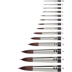 Winsor & Newton - Galeria, pennello per acrilico, tondo, con manico corto