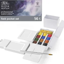 Winsor & Newton - Professional Watercolour, Field Pocket Box, Set da 14