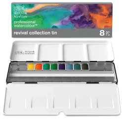 Winsor & Newton - Professional Watercolour, Revival Collection, Set da 8 mezzi godet