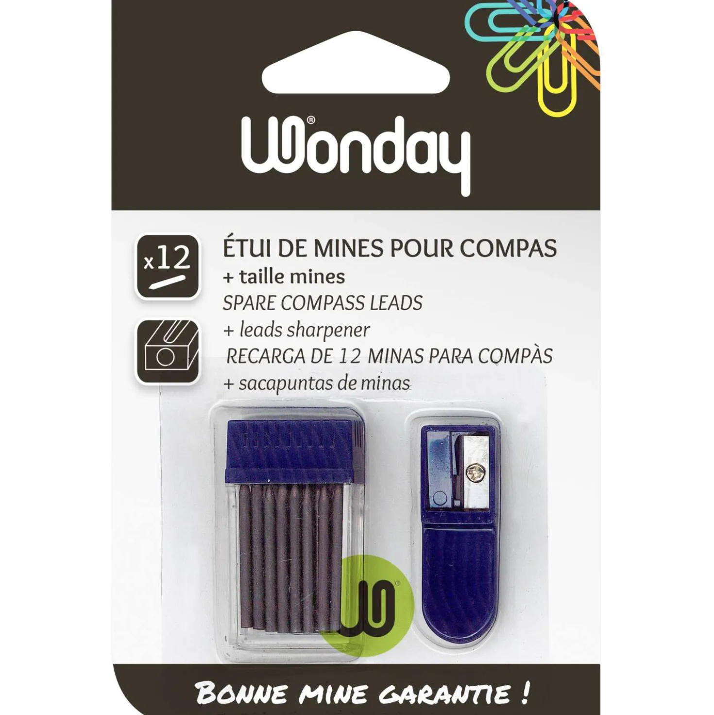 Wonday - Mine di ricambio per compasso con temperino, 12 pezzi