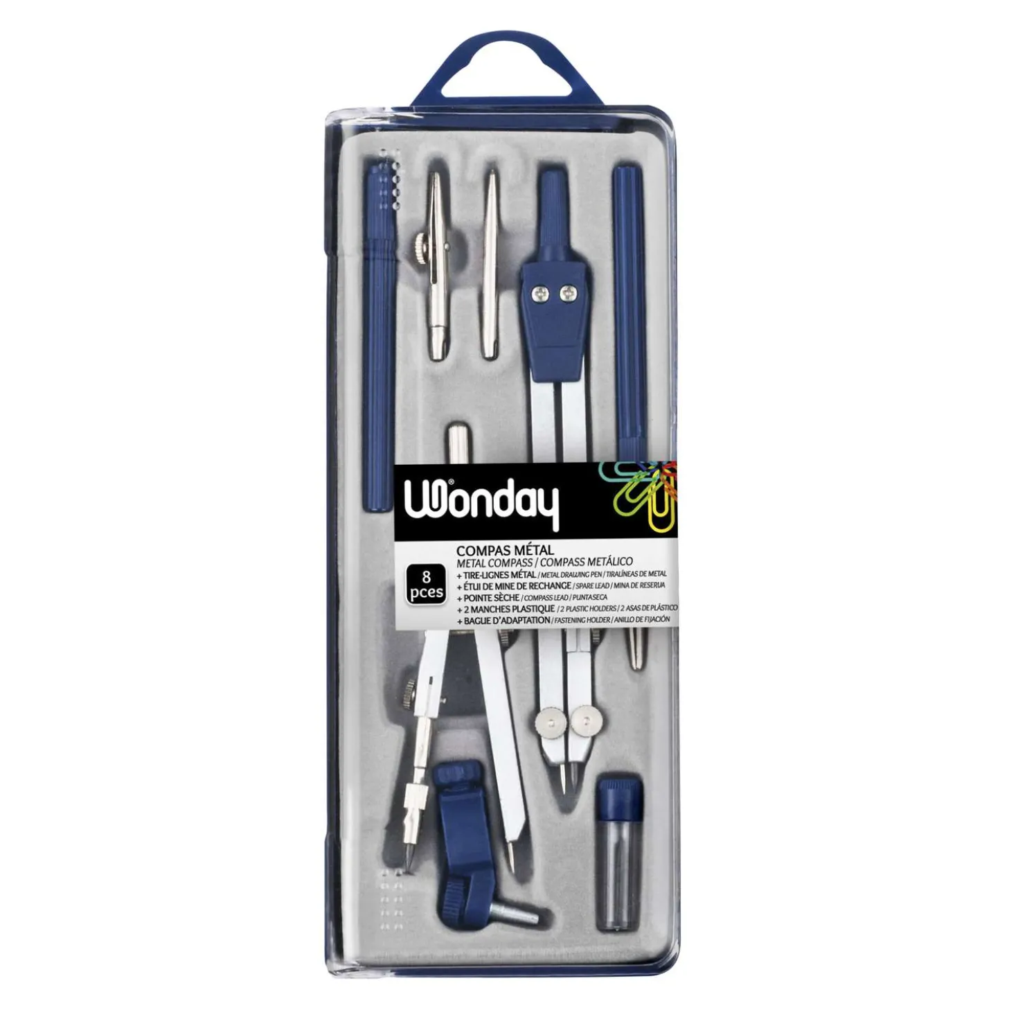 Wonday - Set compasso, 8 pezzi